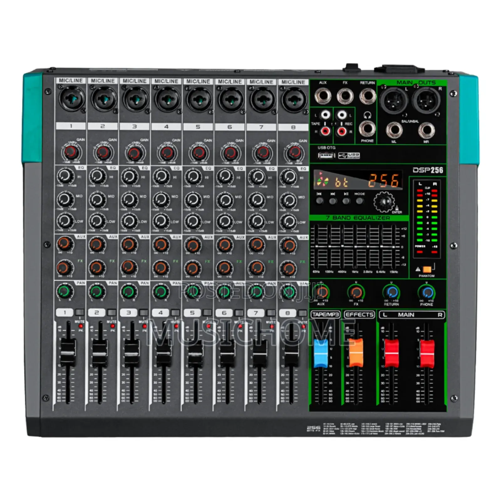 8 Channels Mixer