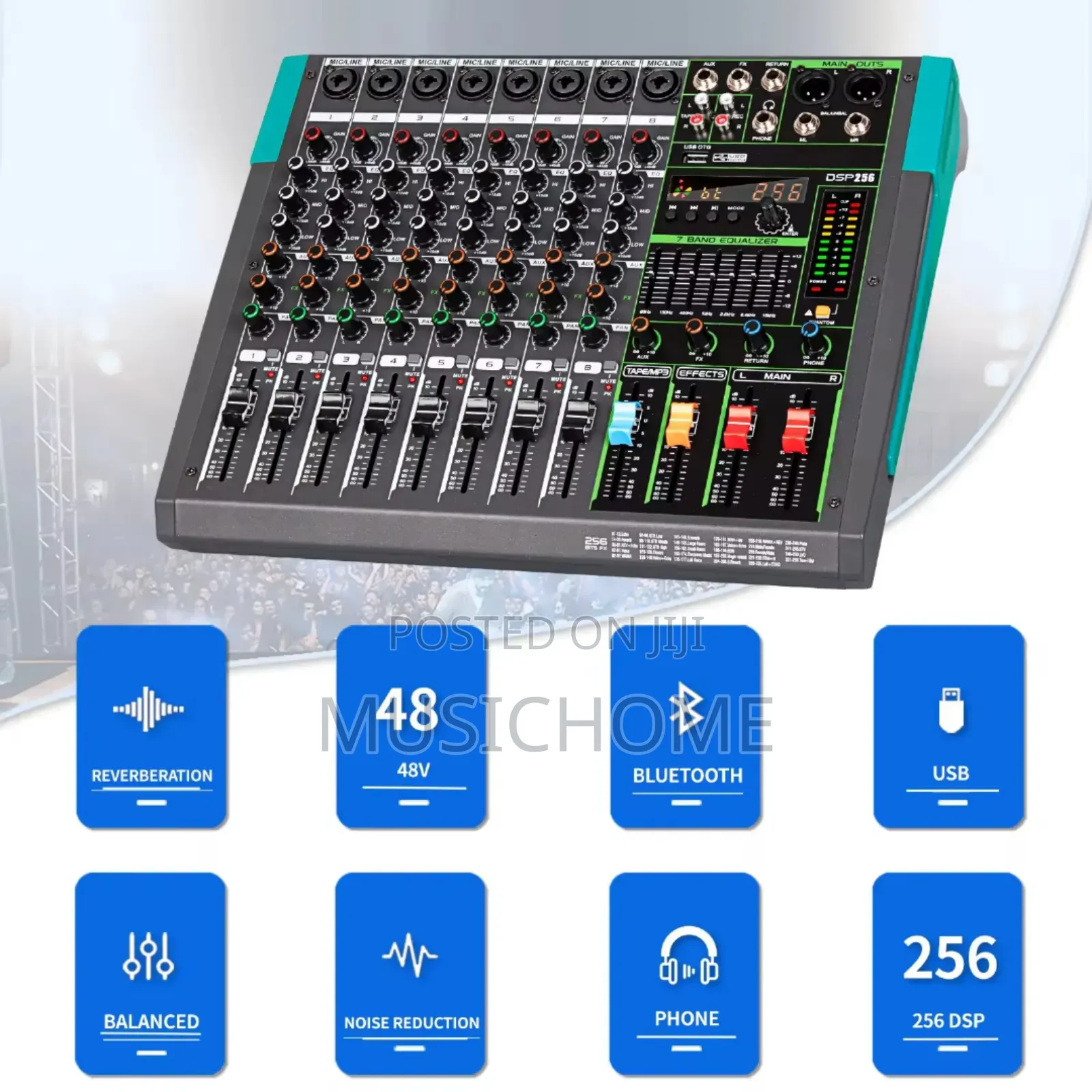 8 Channels Mixer