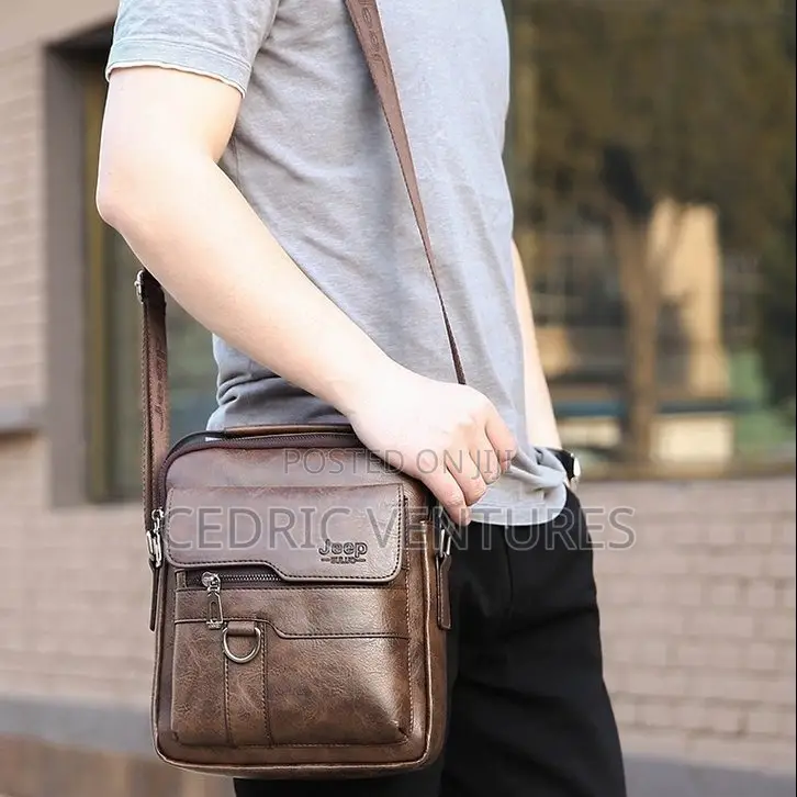 Jeep Buluo Men's Shoulder Crossbody Leather Bag Handbag for Men