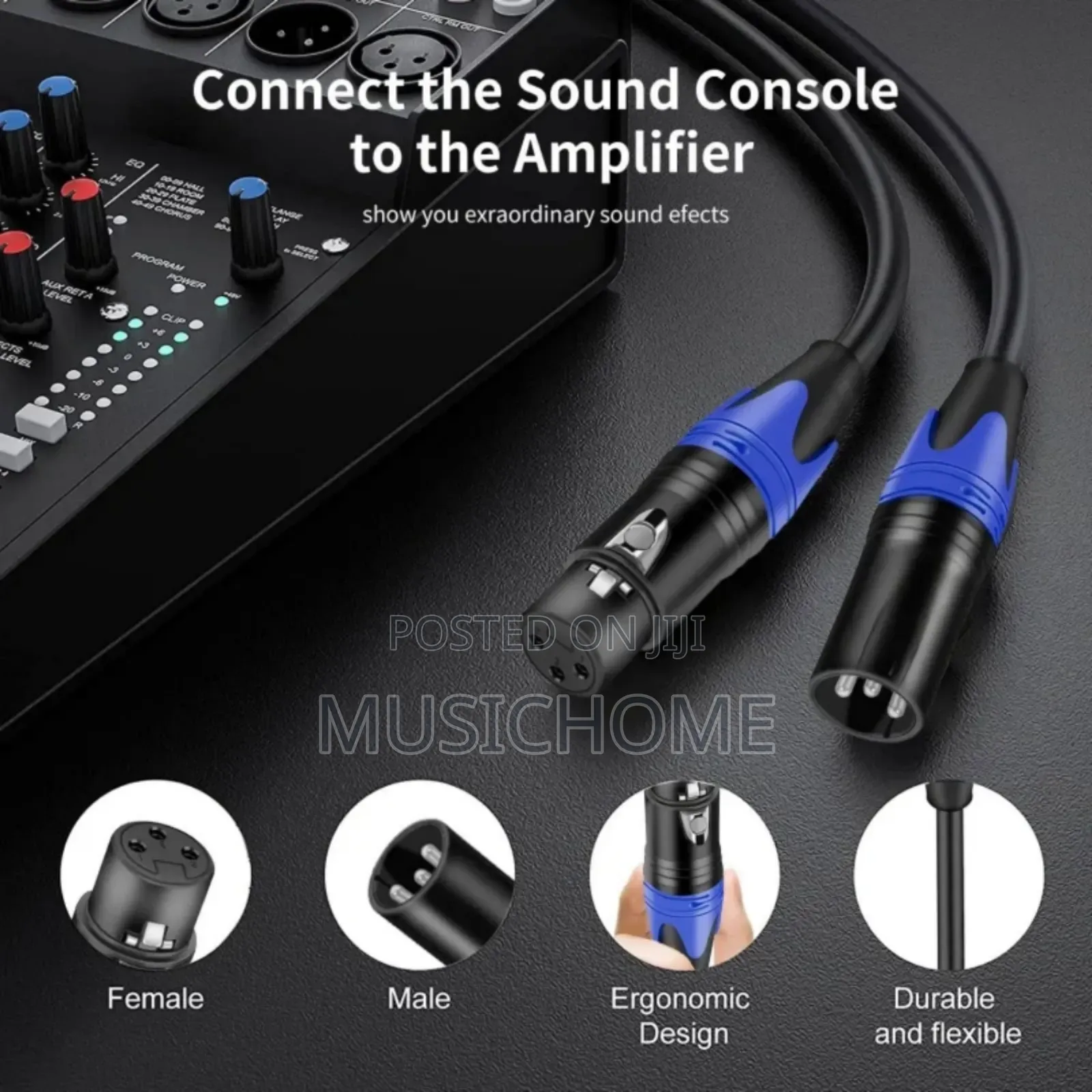 Multi-purpose Xlr Female To Xlr Male 15m