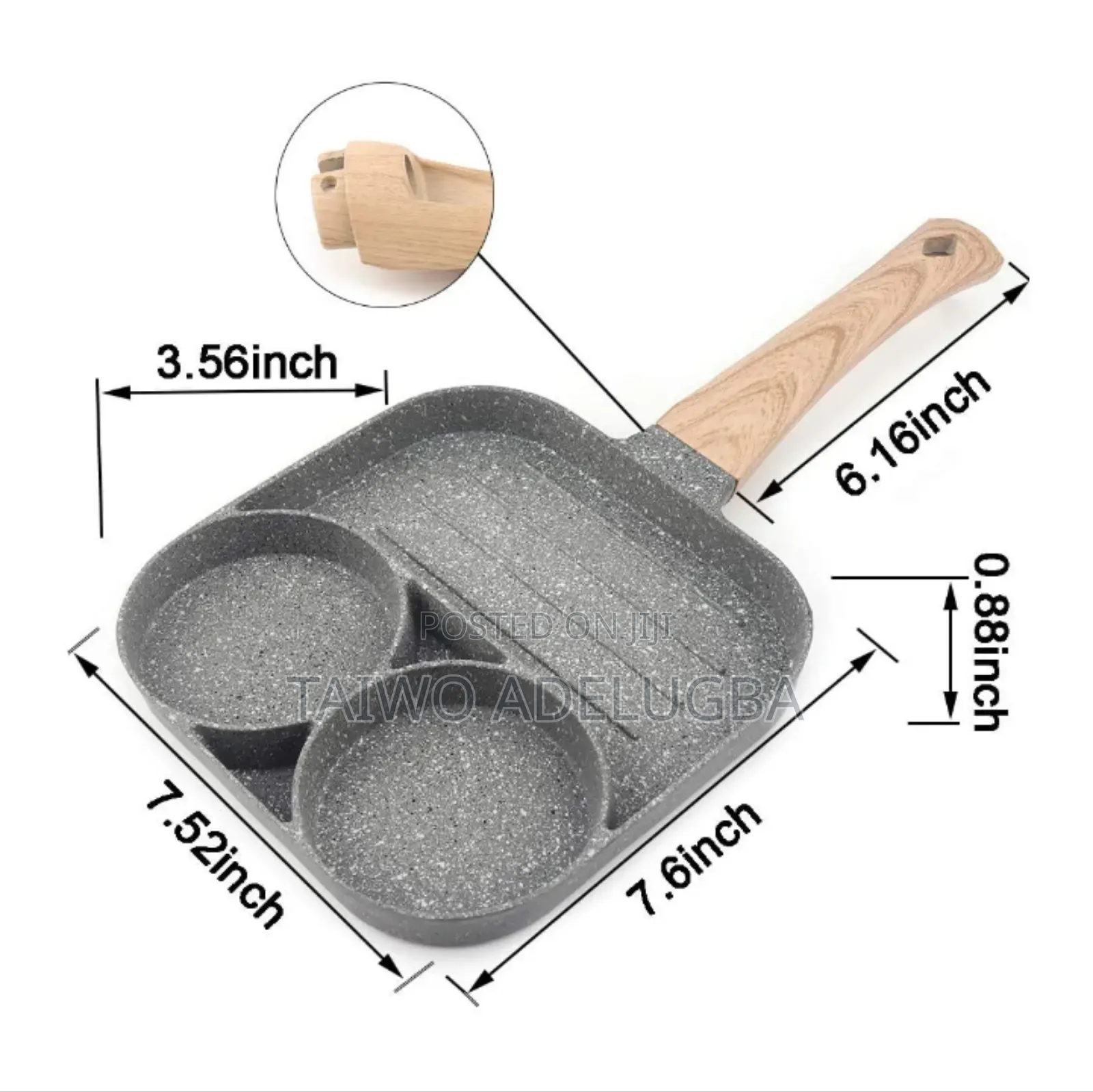 3 in 1 Non Stick Pancake/Fry Pan Induction Cooker