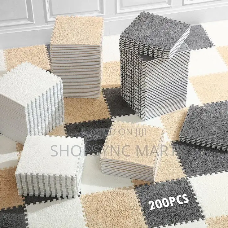 Pet-Friendly Washable Carpet Tiles Set