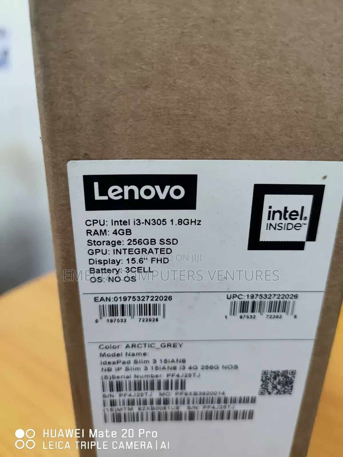 New Laptop Lenovo Ideapad 3 4GB Intel Core I3 SSD 256GB