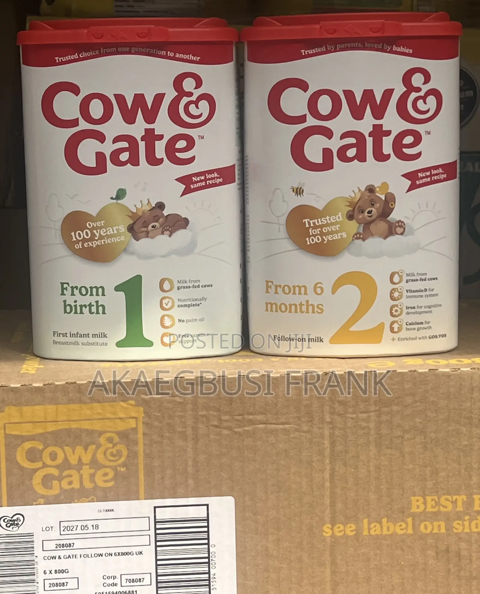 Cow Gate Uk Stages 1-2 by 6 800g