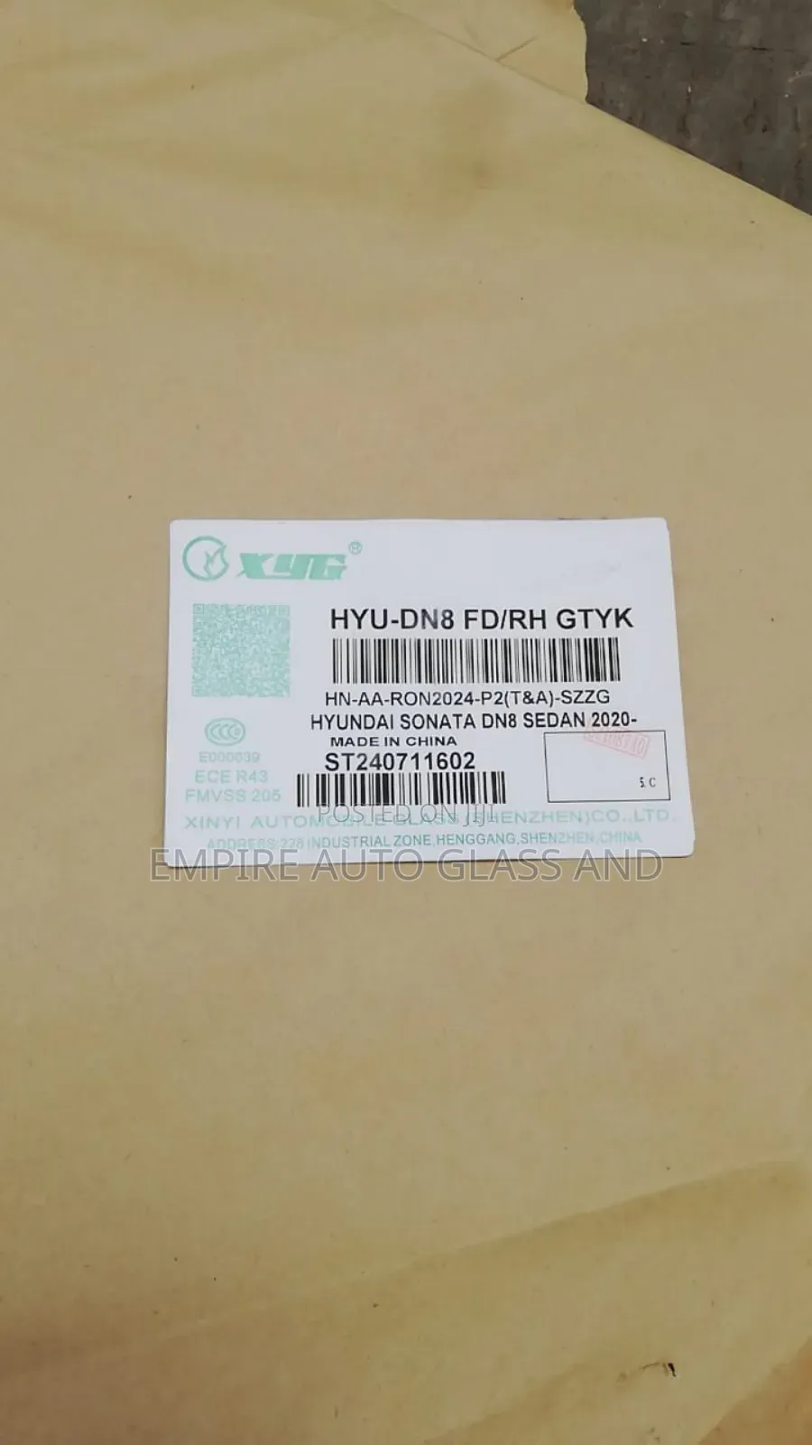 Front Door Glass for Hyundai Sonata 2021 Model Available Now