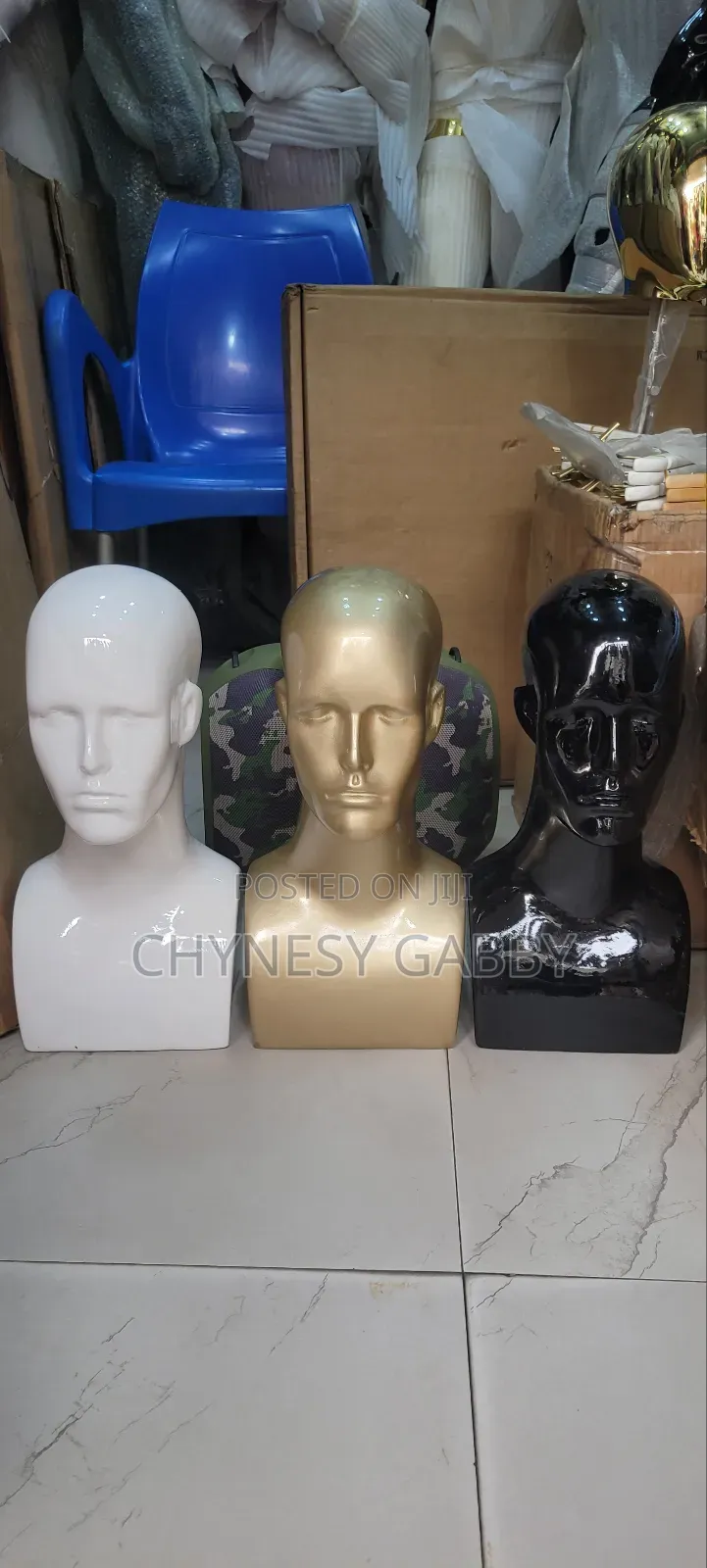 Cap and Necklace Head Male Mannequins