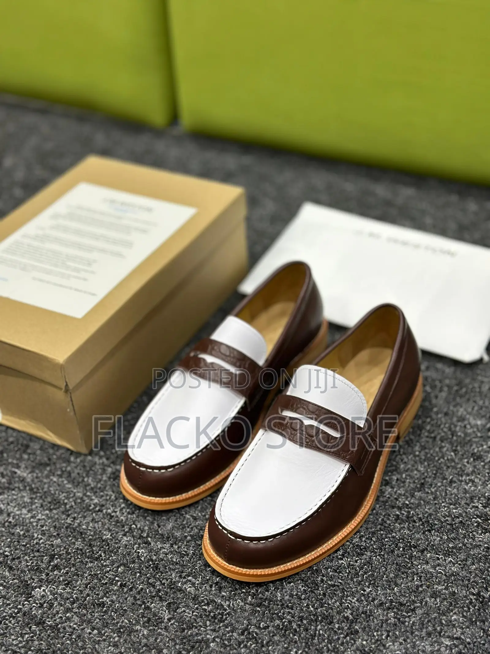 Original J.M. Weston Classic Two Toned Loafers Shoes