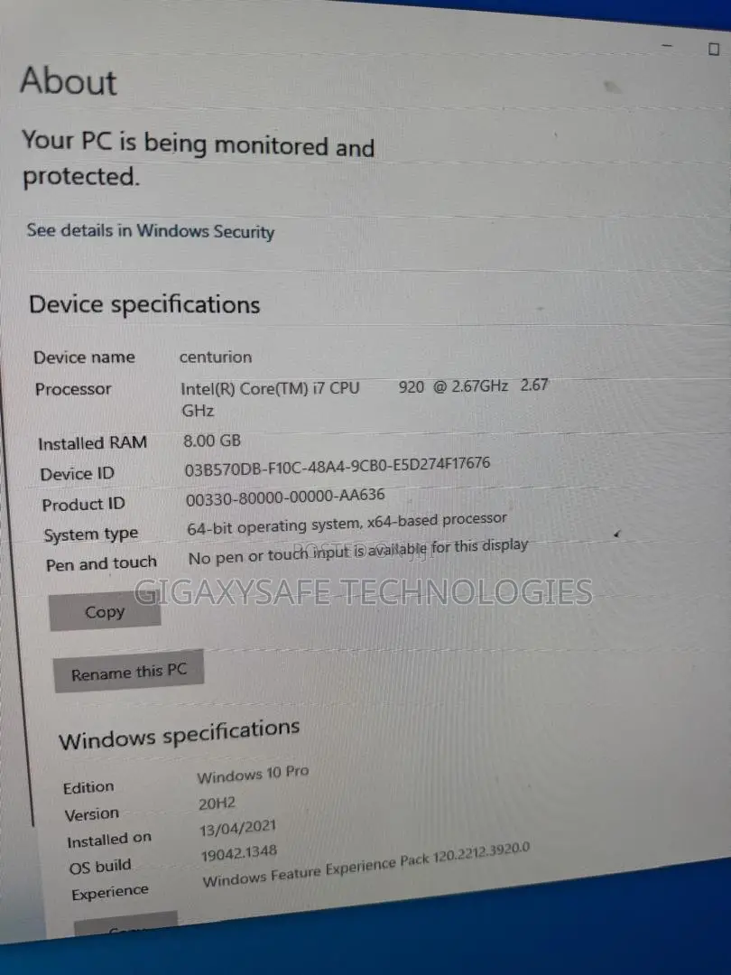 Desktop Computer 8GB Intel Core I7 HDD+SSD 256GB