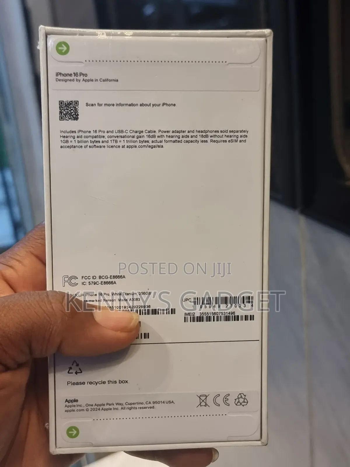 New Apple iPhone 16 Pro 256 GB White
