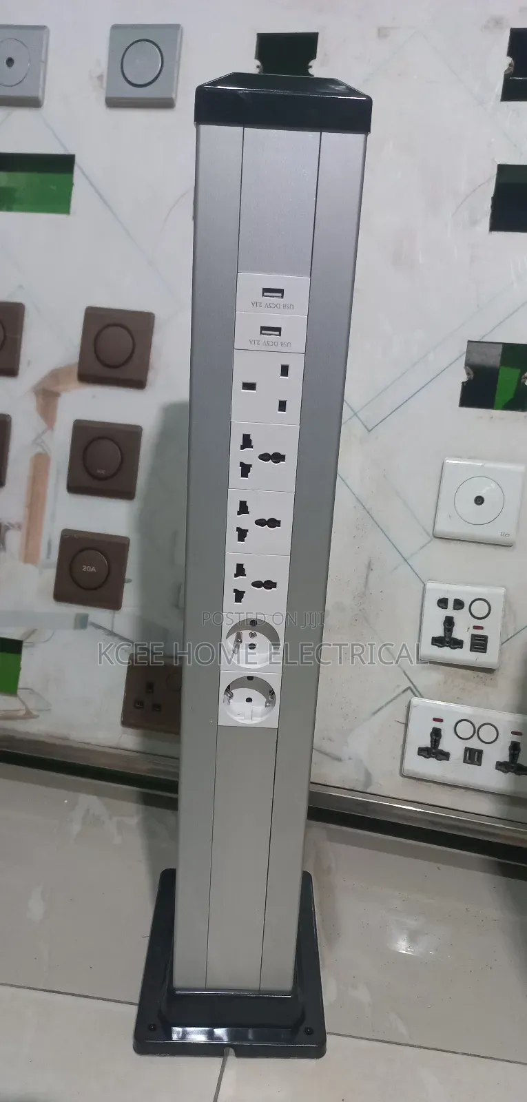 Power Pole Socket With Usb Charging – European French Plug