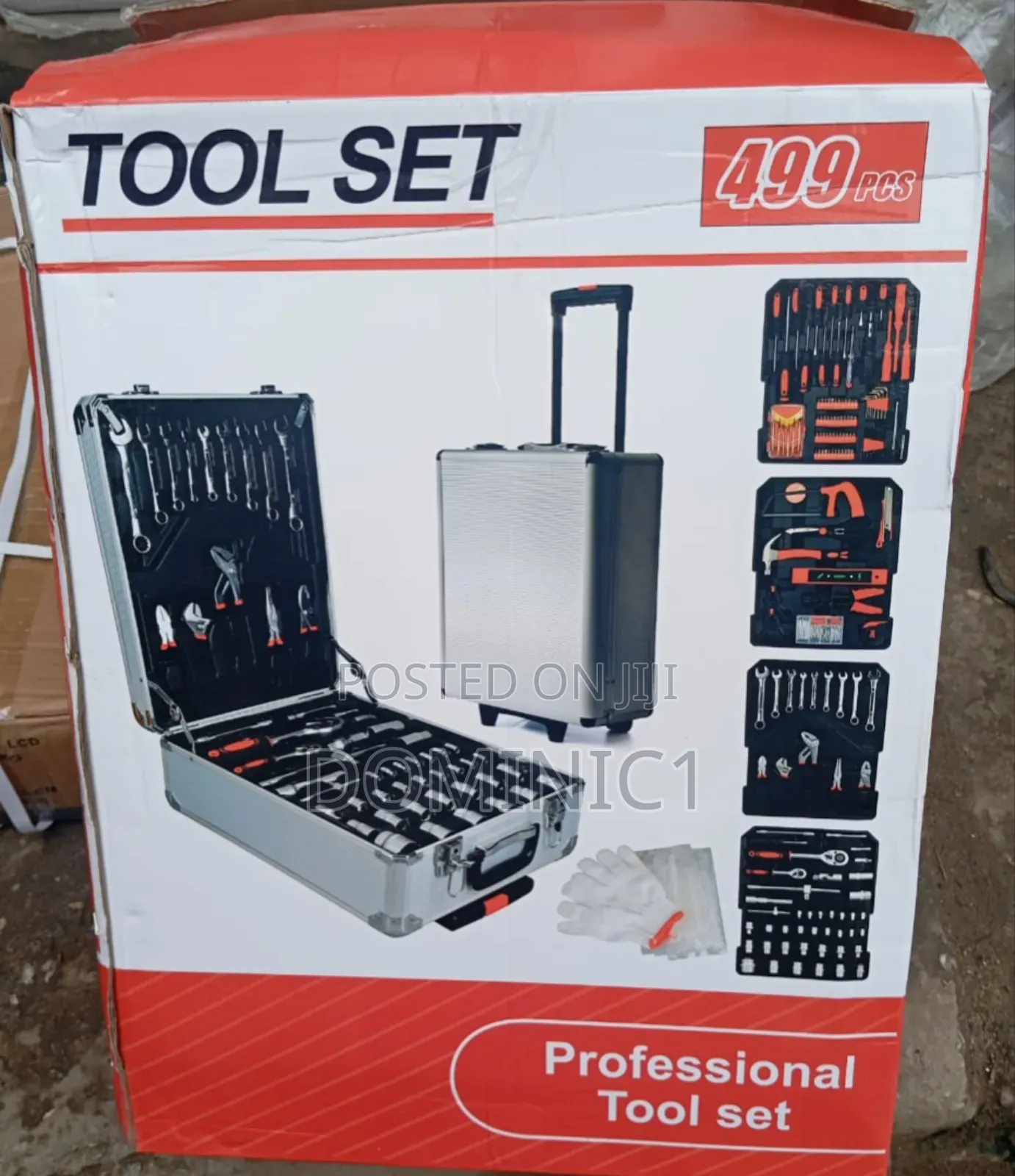 499-piece Professional Tool Set In A Rolling Trolley Case.