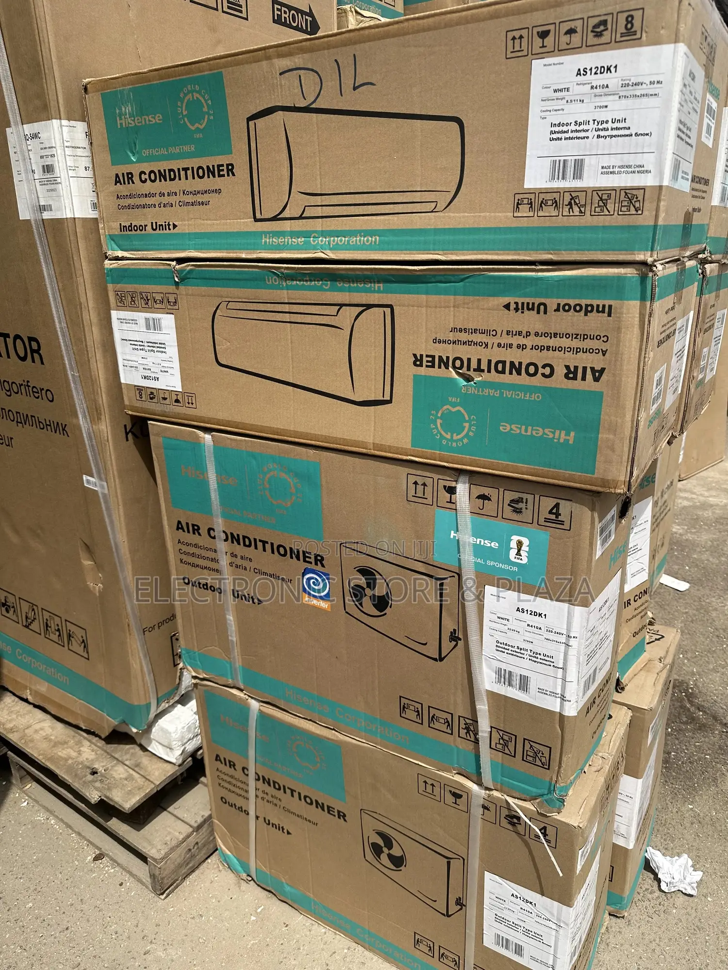 Hisense 1.5hp Split Air Conditioner - As12dk1 - Brand New Full Set