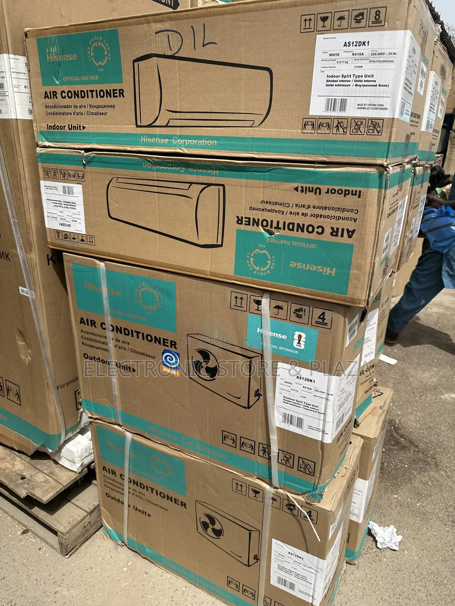 Hisense 1.5hp Split Air Conditioner - As12dk1 - Brand New Full Set