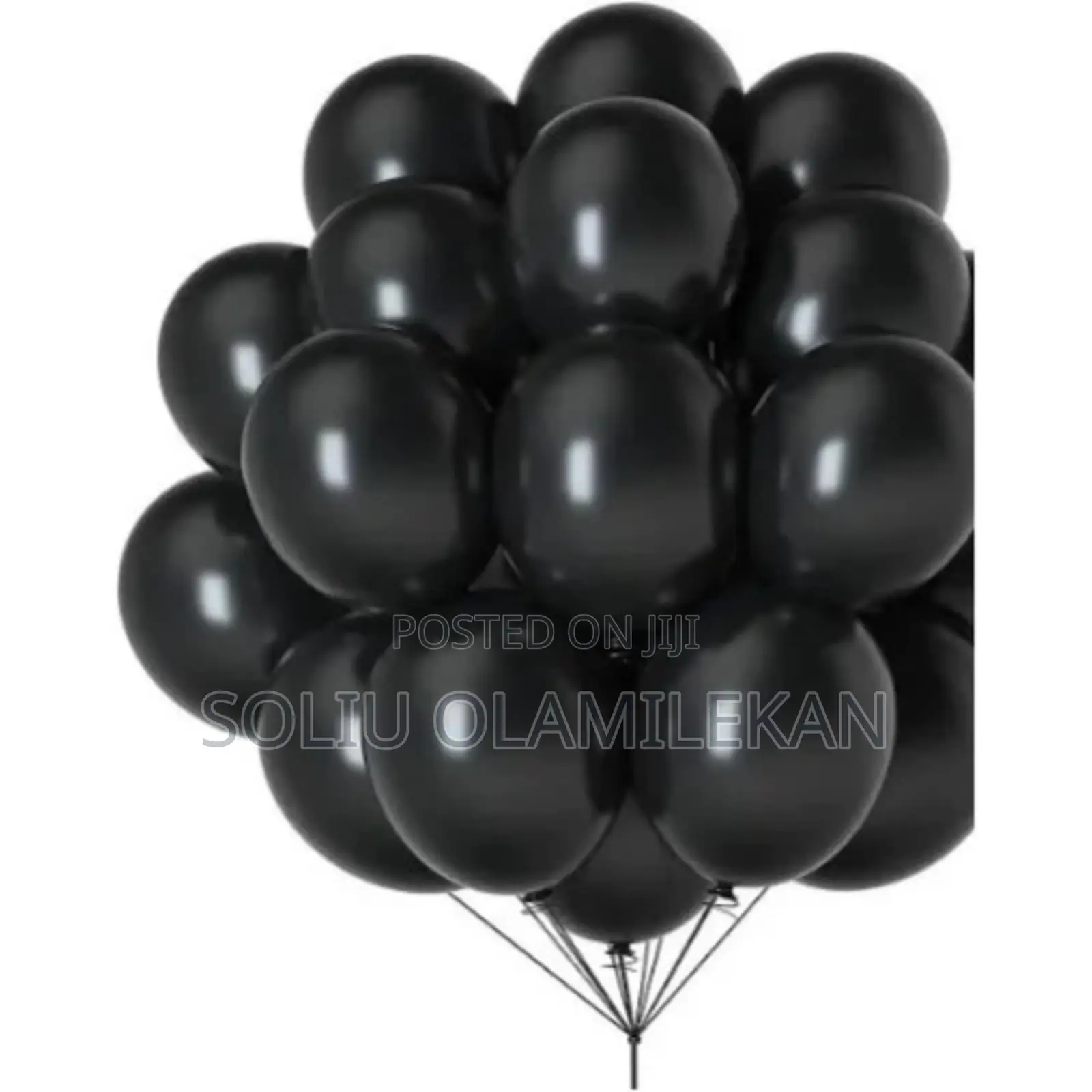Latex Balloons - 100 Pieces - Black