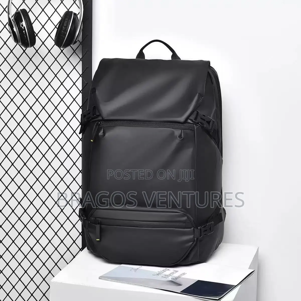 Leather Back Pack With Cross Bag