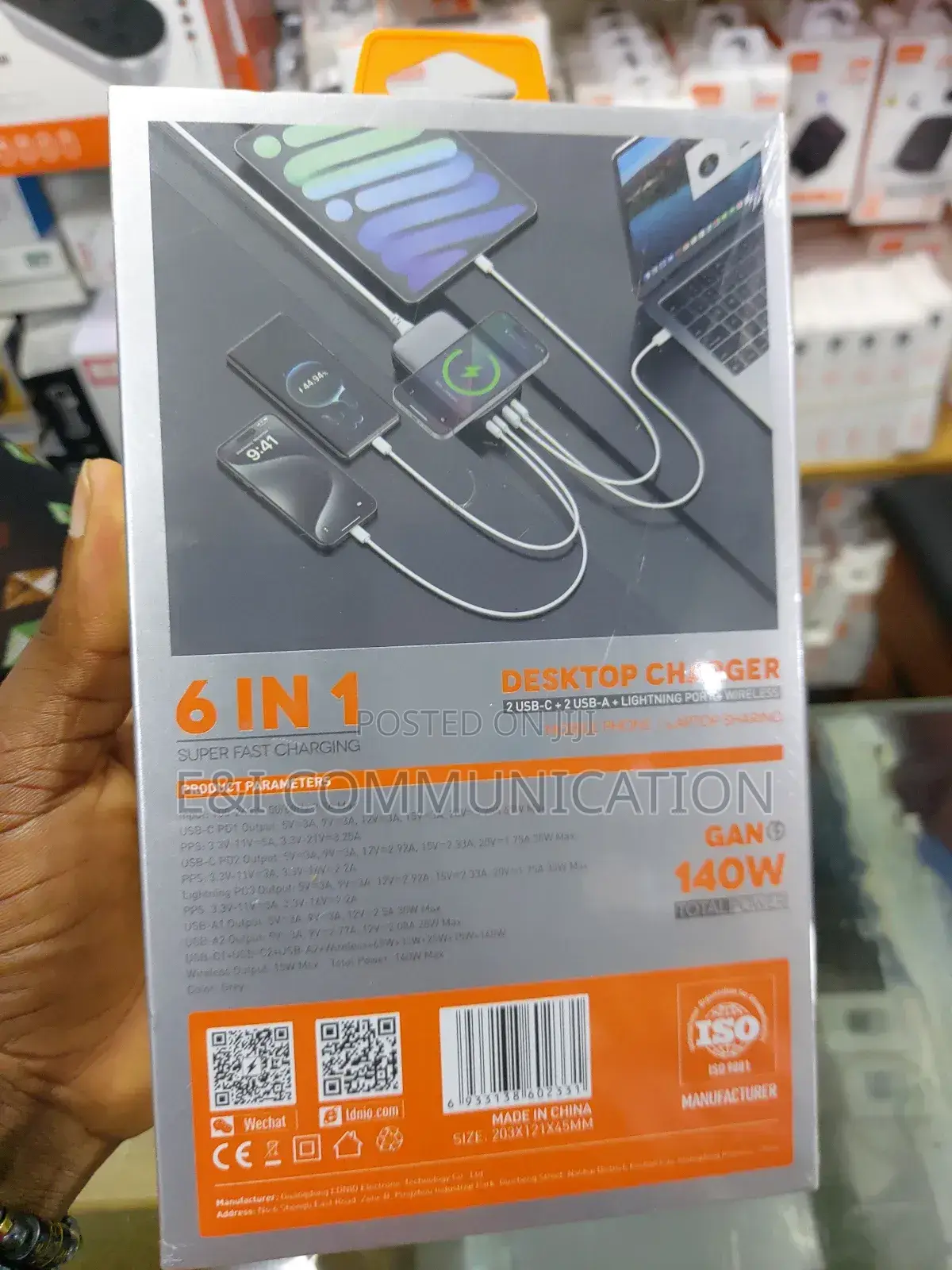 Ldnio 140 Watts 6 in 1 Port Dasktop Wireless Charger