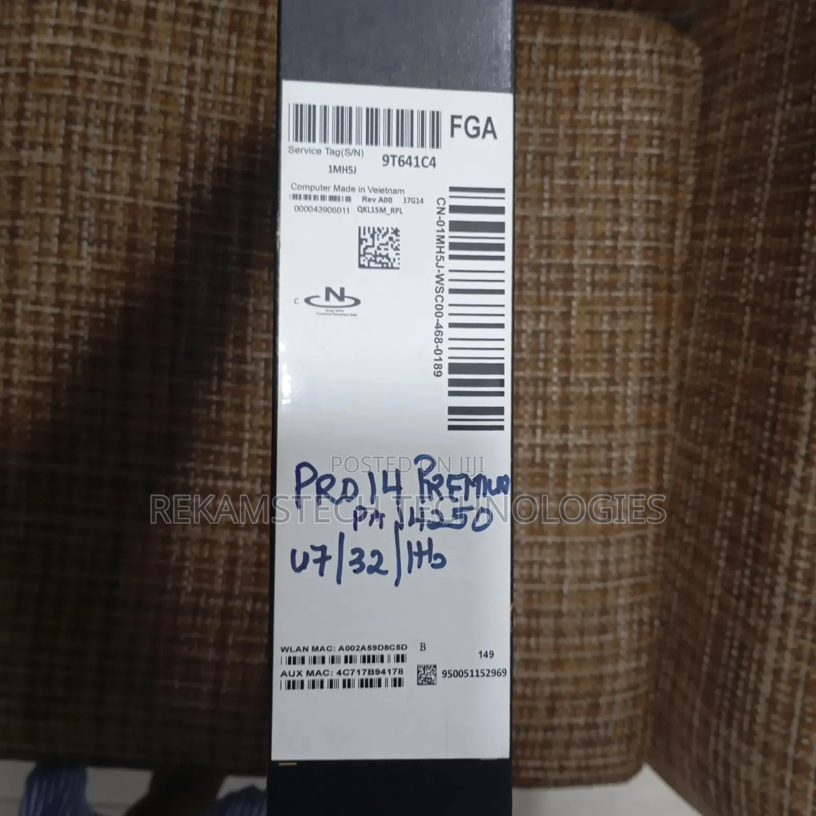 New Laptop Dell Pro 14 32GB Intel Core Ultra 7 SSD 1T