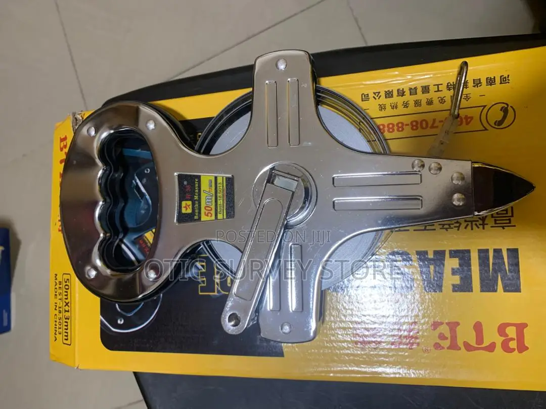 50m Steel Antirust Tape for Land Surveyors and Civil Enginners