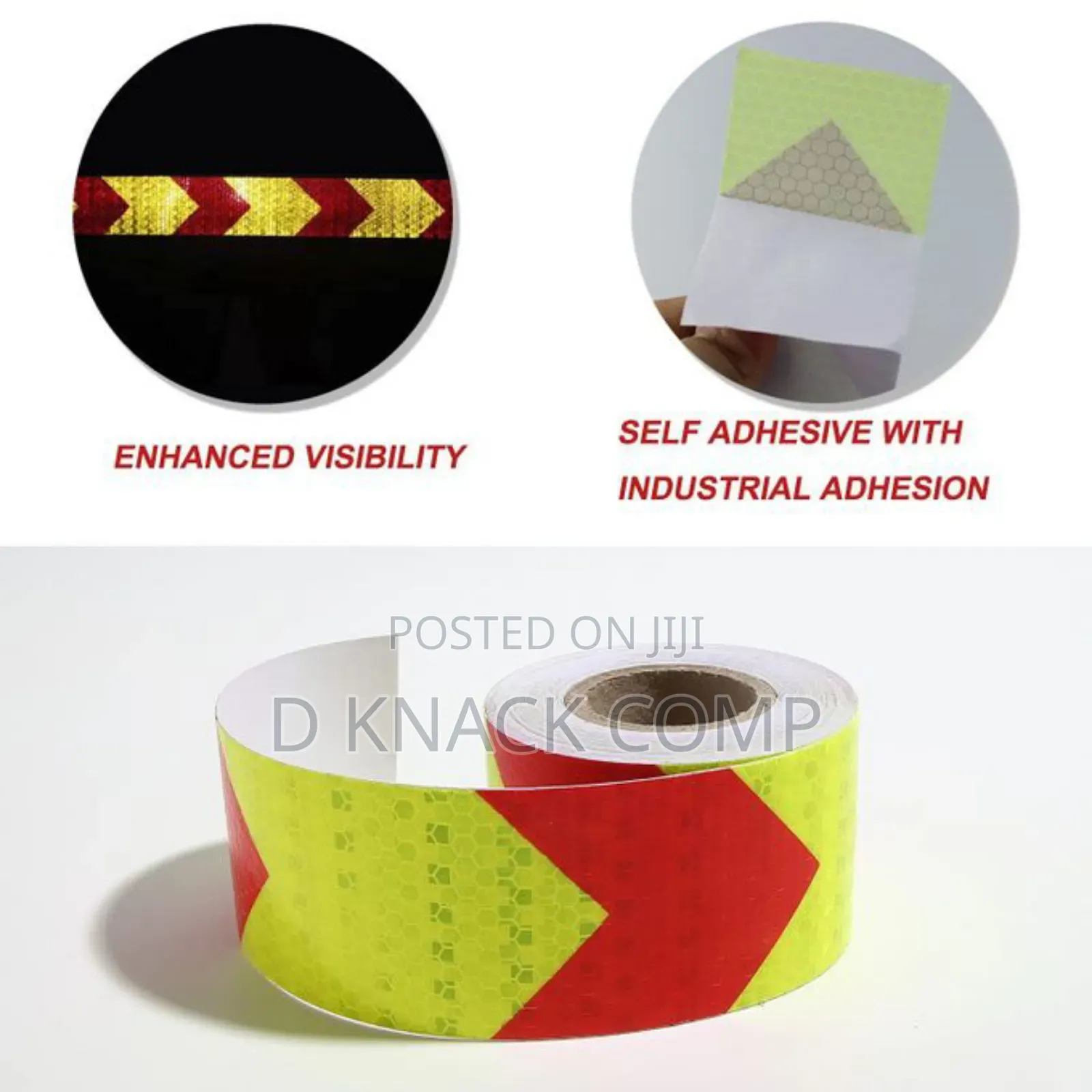 Reflective Tape 5cm X 10m Arrow Waterproof High-adhesive Caution