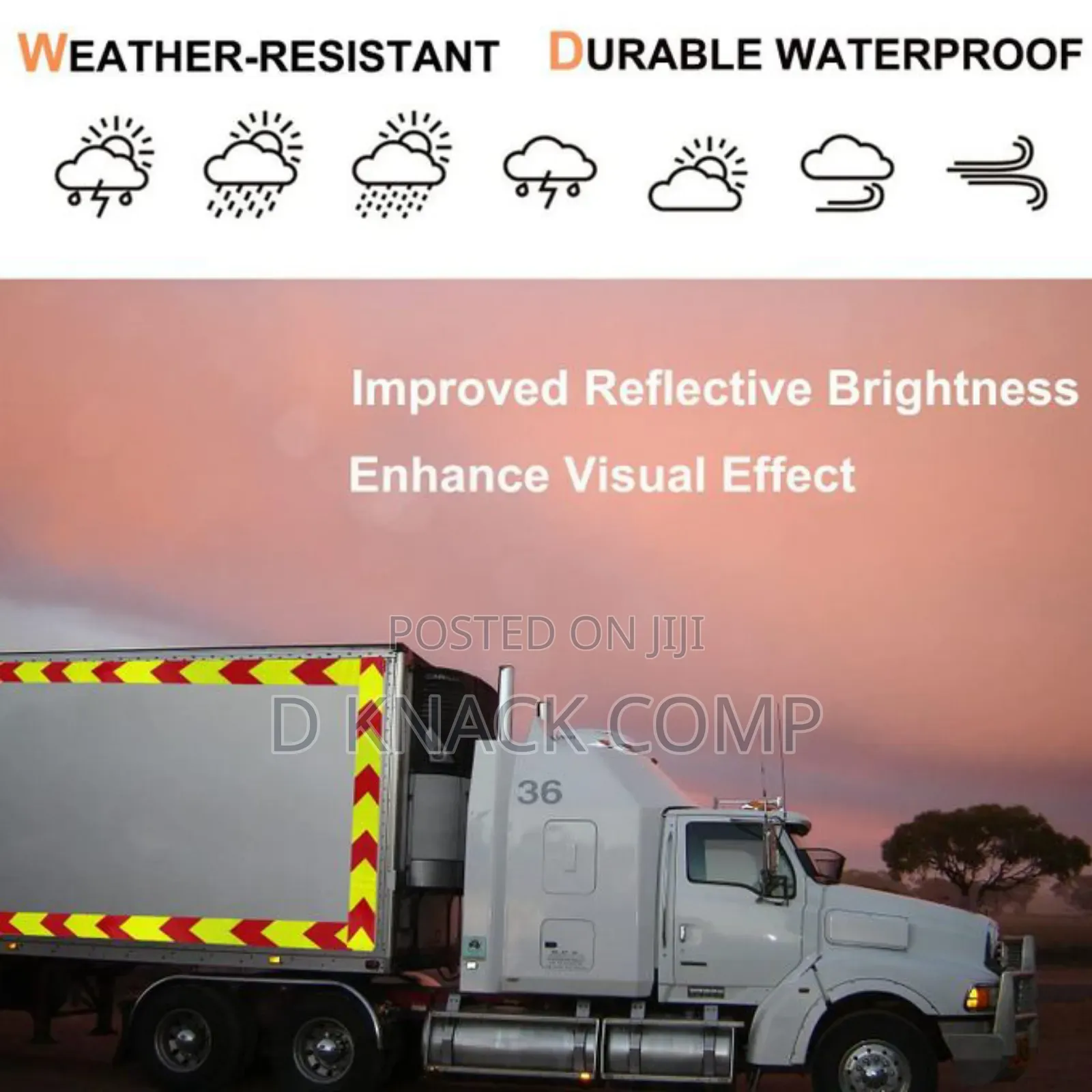 Reflective Tape 5cm X 10m Arrow Waterproof High-adhesive Caution