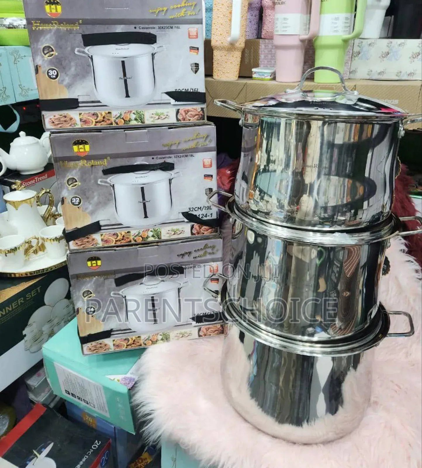 Heavy Stainless Pot Set of 3