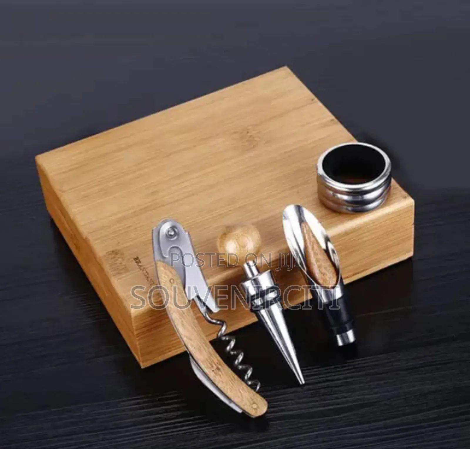 Wooden Wine Opener Set