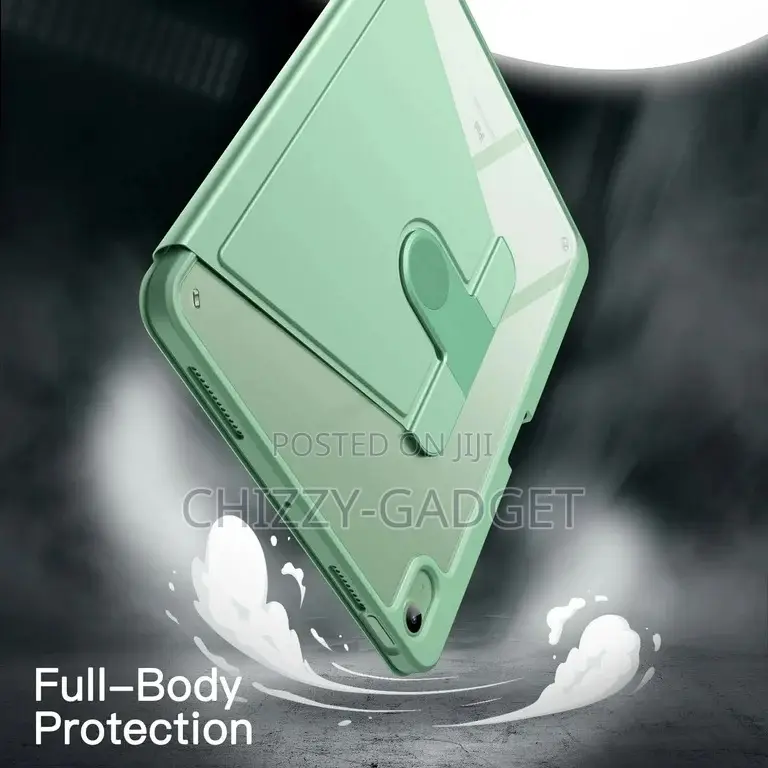 iPad Mini 3,4,5,6,7, Transparent Back Rotation Flip Case
