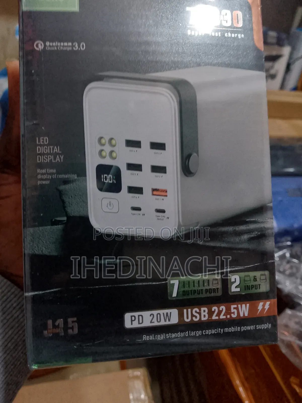 Toko 70,000mah Power Bank Fast Charging Usb 22.5w