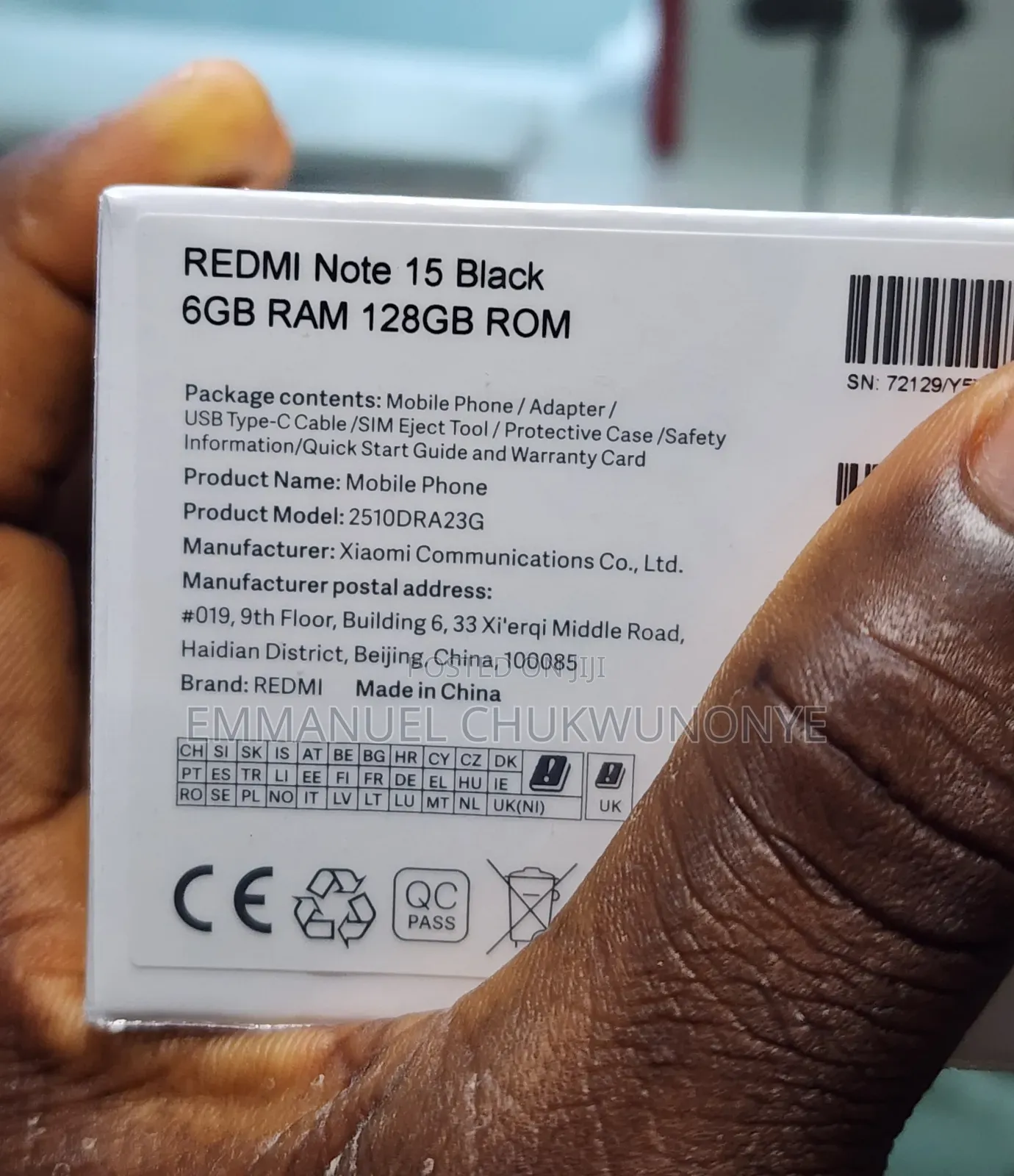 New Xiaomi Redmi Note 15 128 GB Black