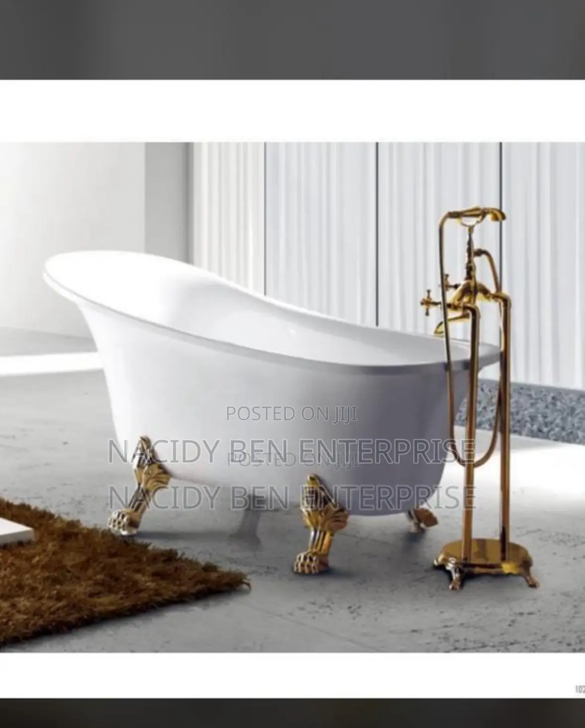 Acrylic Slipper Claw Foot Bathtub