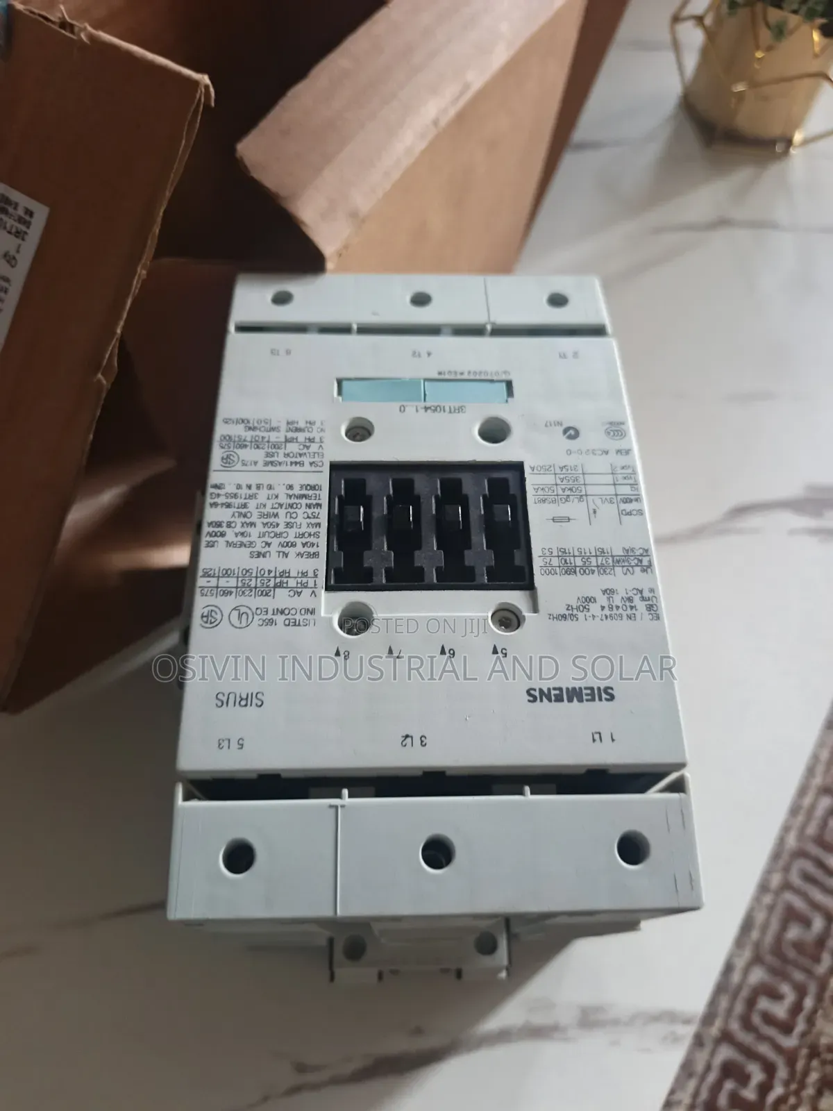 Siemens 3rt 1054 1poo 3pole Contactor With Auxiliary 220v