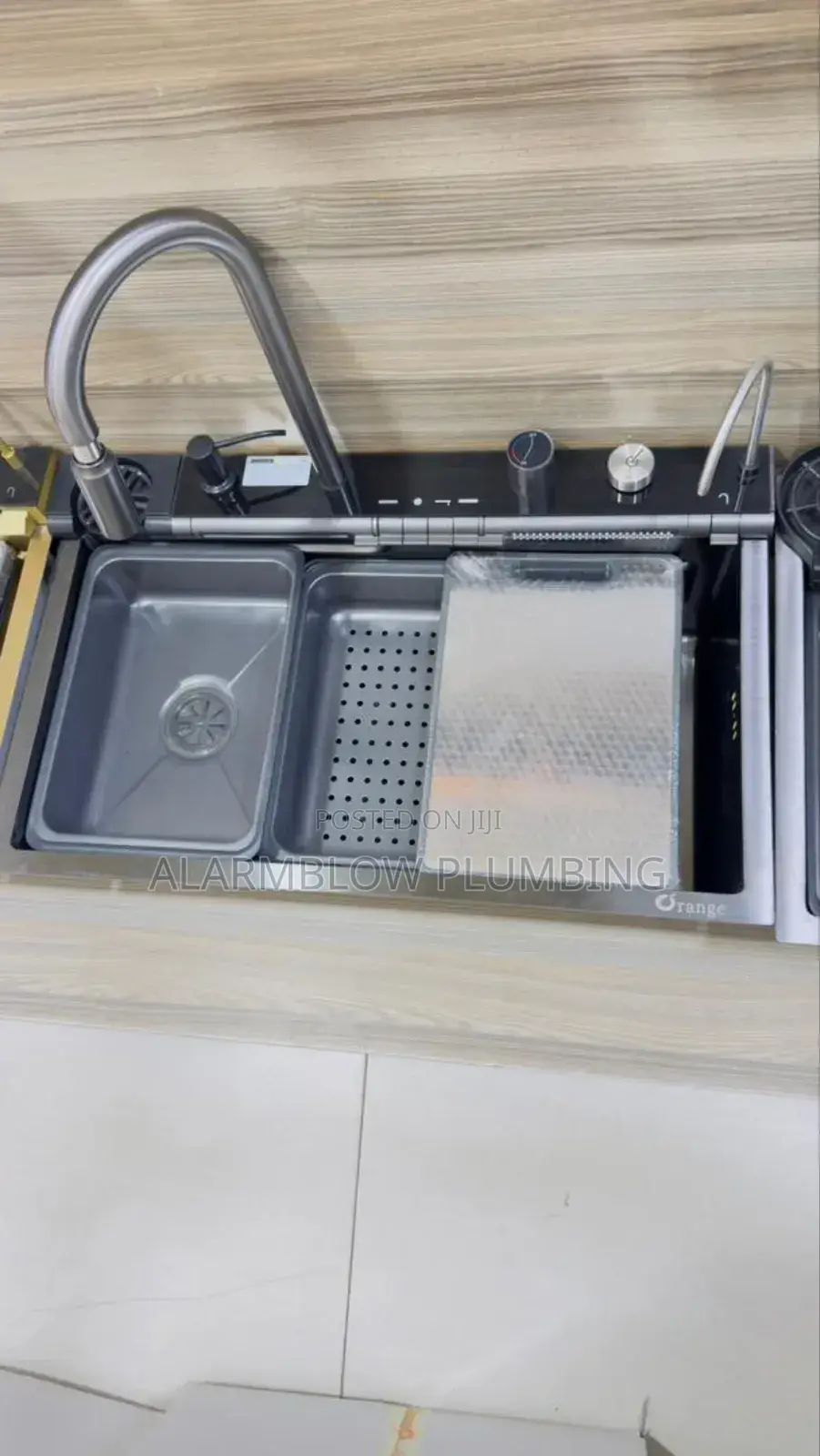Multifunctional Kitchen Sink Made of Stainless Steel.