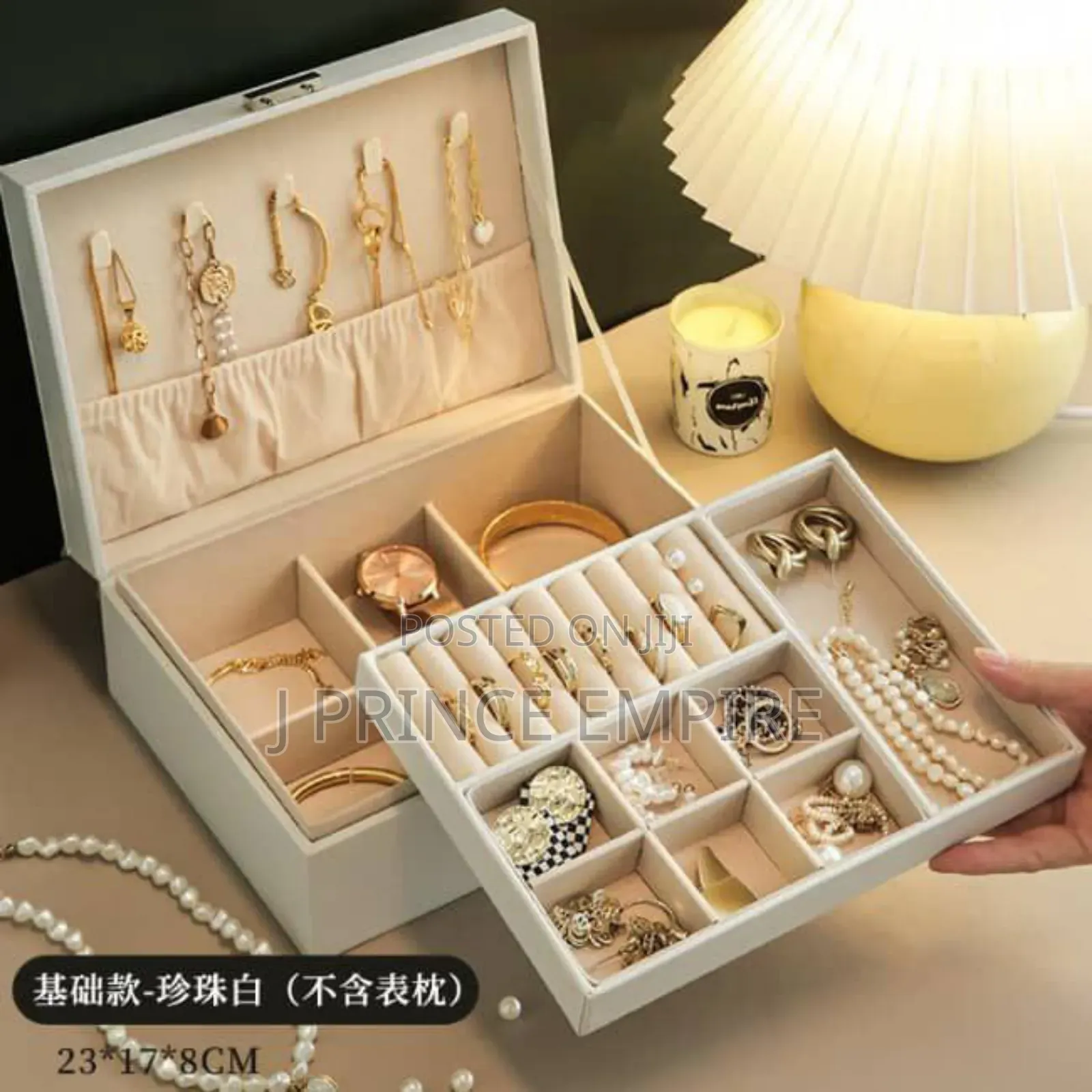 2 Layers Jewelry Holder Display for Rings Earrings Necklaces Bracelets