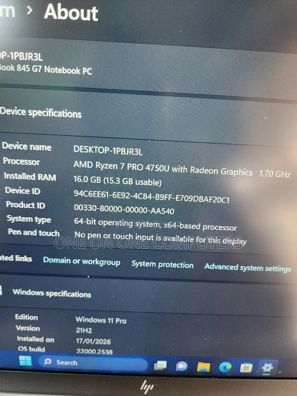 Laptop HP EliteBook 840 G7 16GB AMD Ryzen 7 SSD 256GB