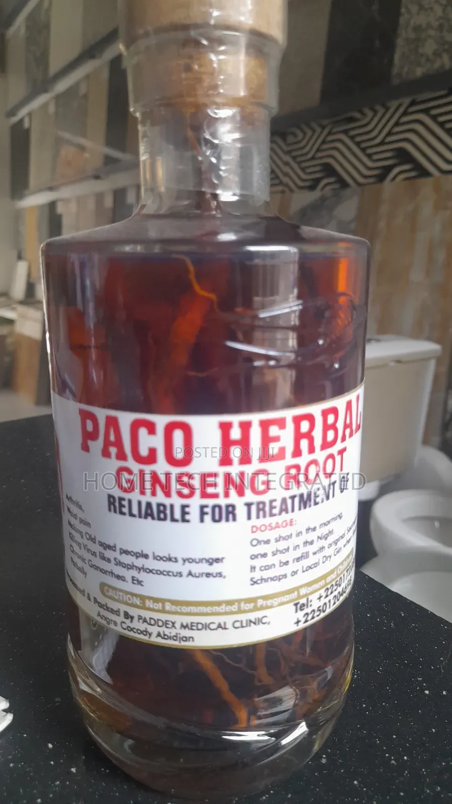 Original Ginseng Bitters From Abidjan Highly Medicinal.