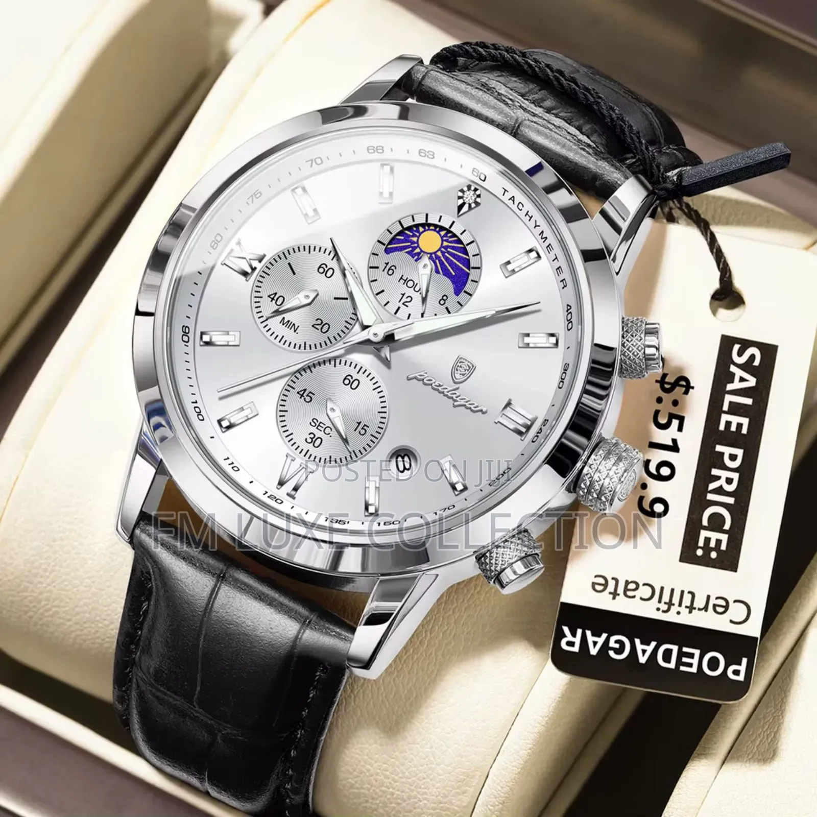 Luxury Poedagar Chronographic Men Wristwatch