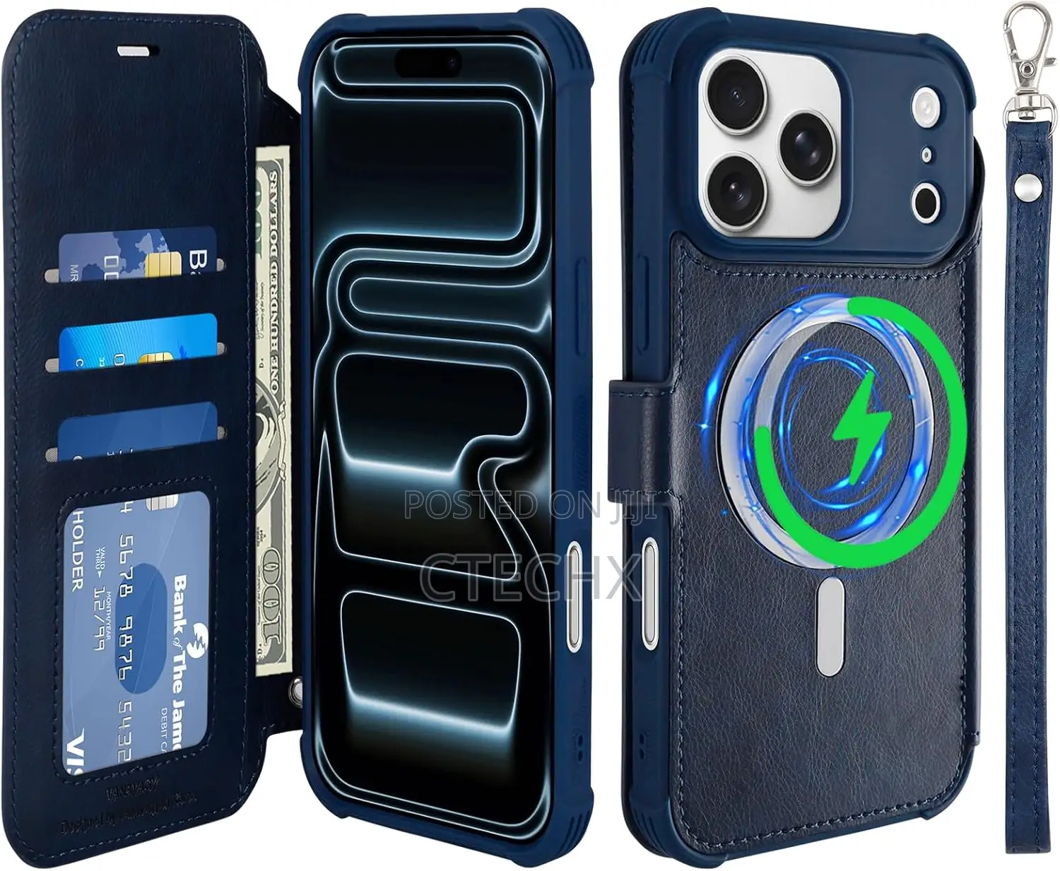 Vanavagy for iPhone 17 Pro Max Wallet Case Magsafe Wireless Charging,