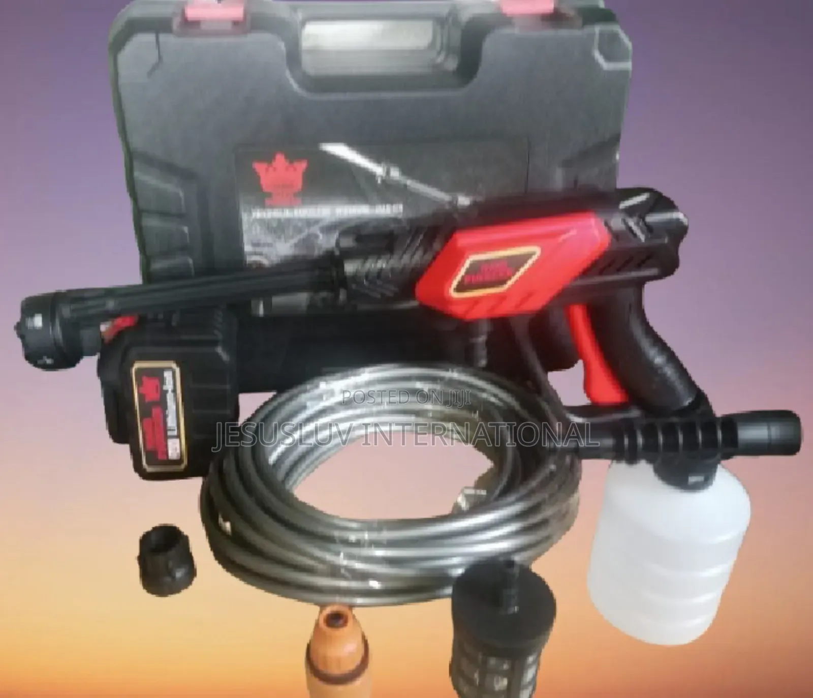 Cordless Pressure Washer,
‎With 24v Battery 6-in-1 Nozzle for Car