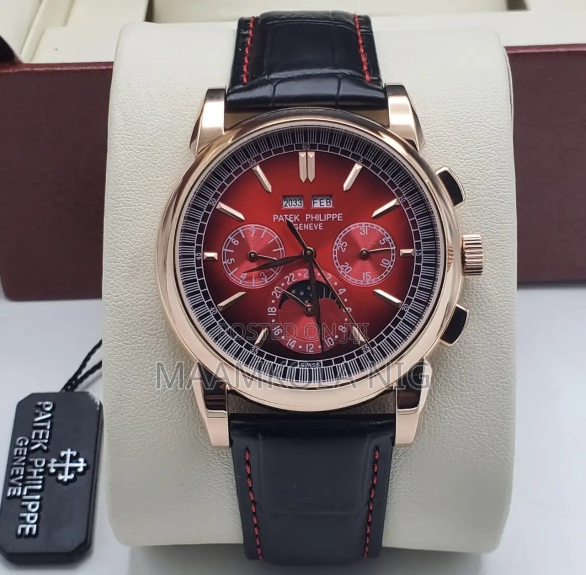 Patek Philippe Leather Watch, Available, Best Grade and High Quality