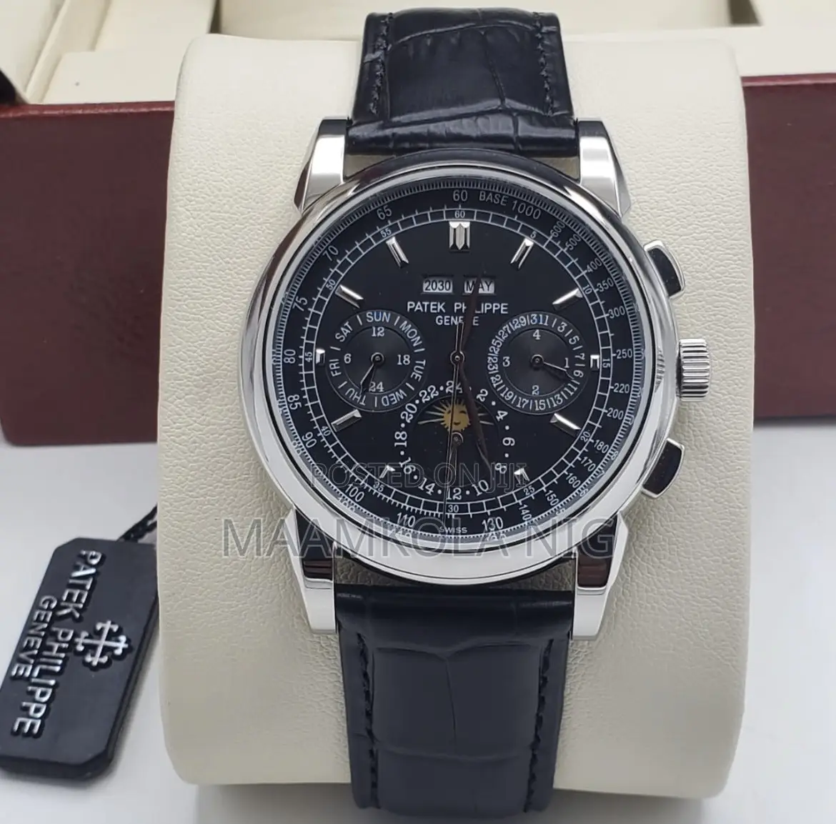 Patek Philippe Leather Watch, Available, Best Grade and High Quality