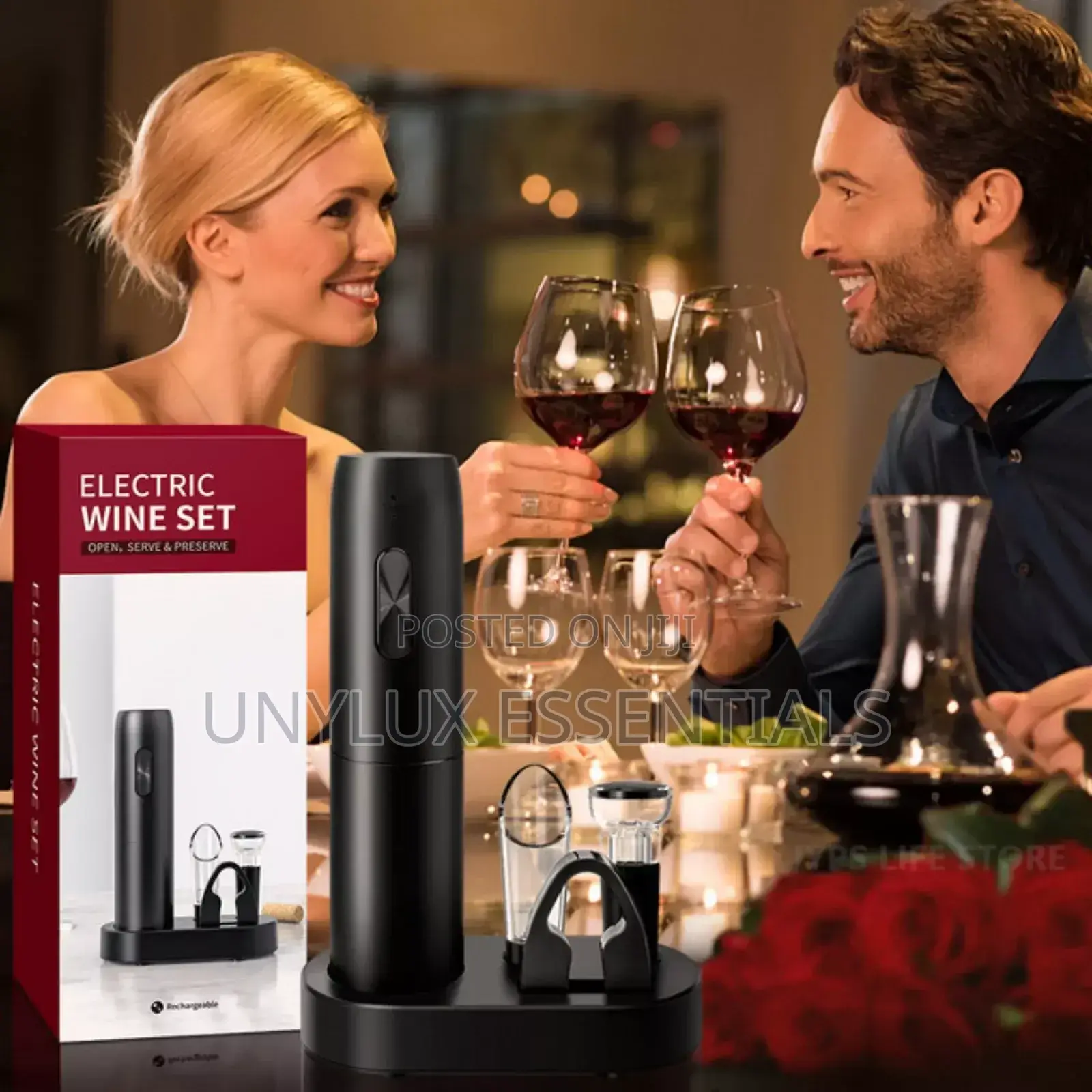 Rechargeable Electric Wine Opener With Accessories