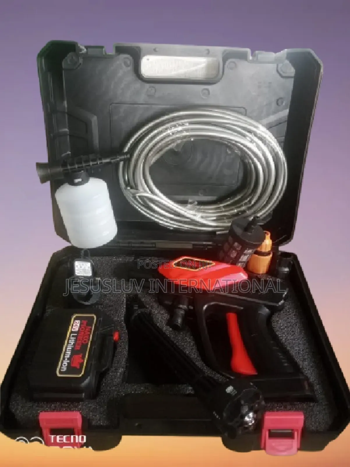 Powerful Pressure Washer 24v Battery With 6-in-1 Nozzle, for Car Wash