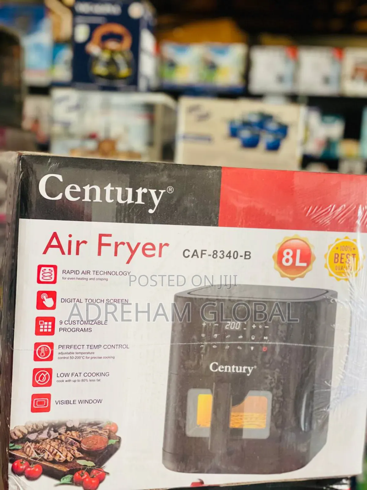 Century Airfryer 8l
Digital Touch Screen