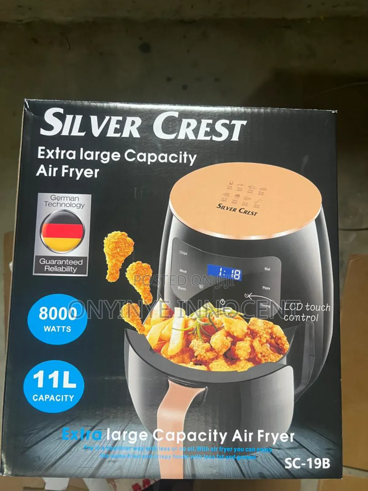 Silver Crest 11l Extra Large Air Fryer - 8000w High Power (New)