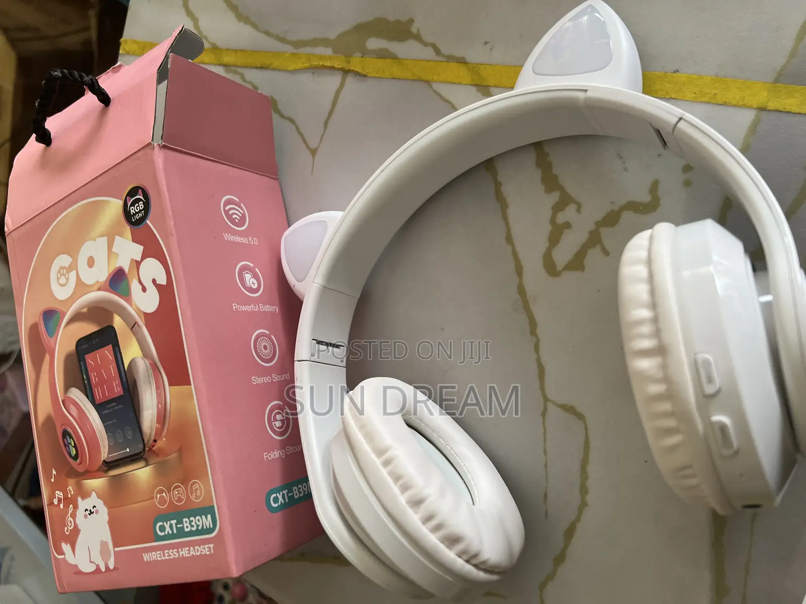 Cat Bluetooth Headphones Wireless Headset Kid Birthday Gift