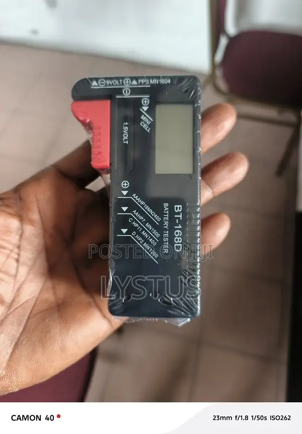 Digital Lcd Battery Volts Tester – Aa/Aaa/C/D/9v/Button Cell