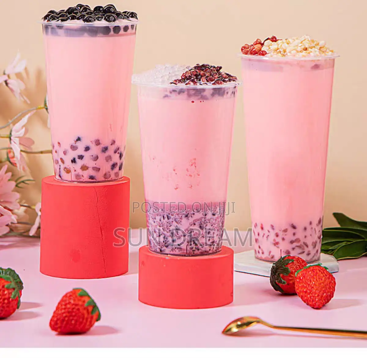 Instant Strawberry Milk Tea Powder Smoothie Powder Bubble Tea Juice