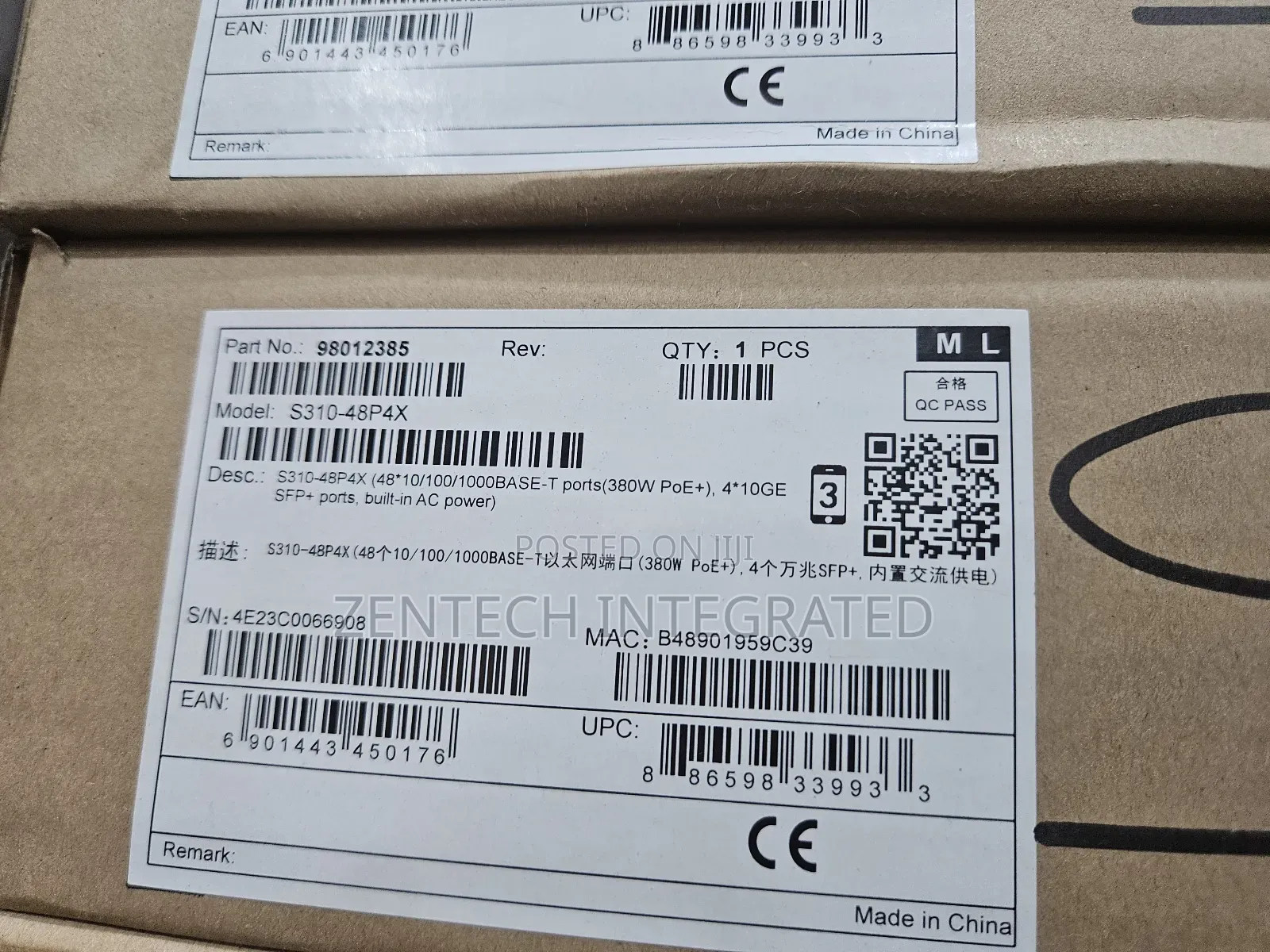 Huawei Ekit 48port Poe Gigabit + 4port SFP 10gb Uplink Switch Managed