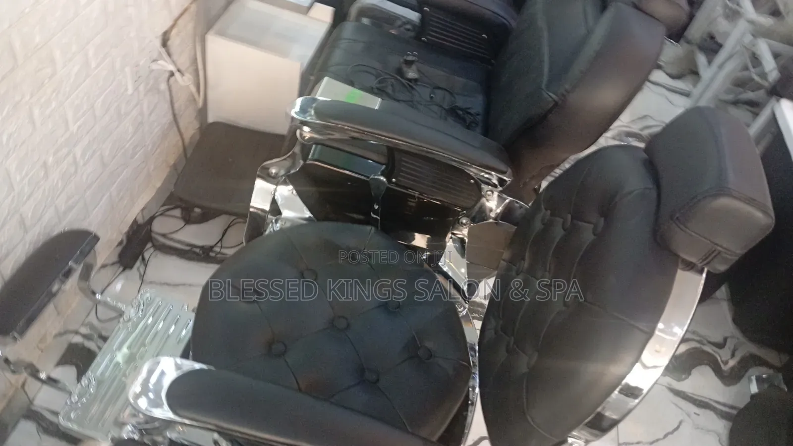 Big Black Executive Barber Chair