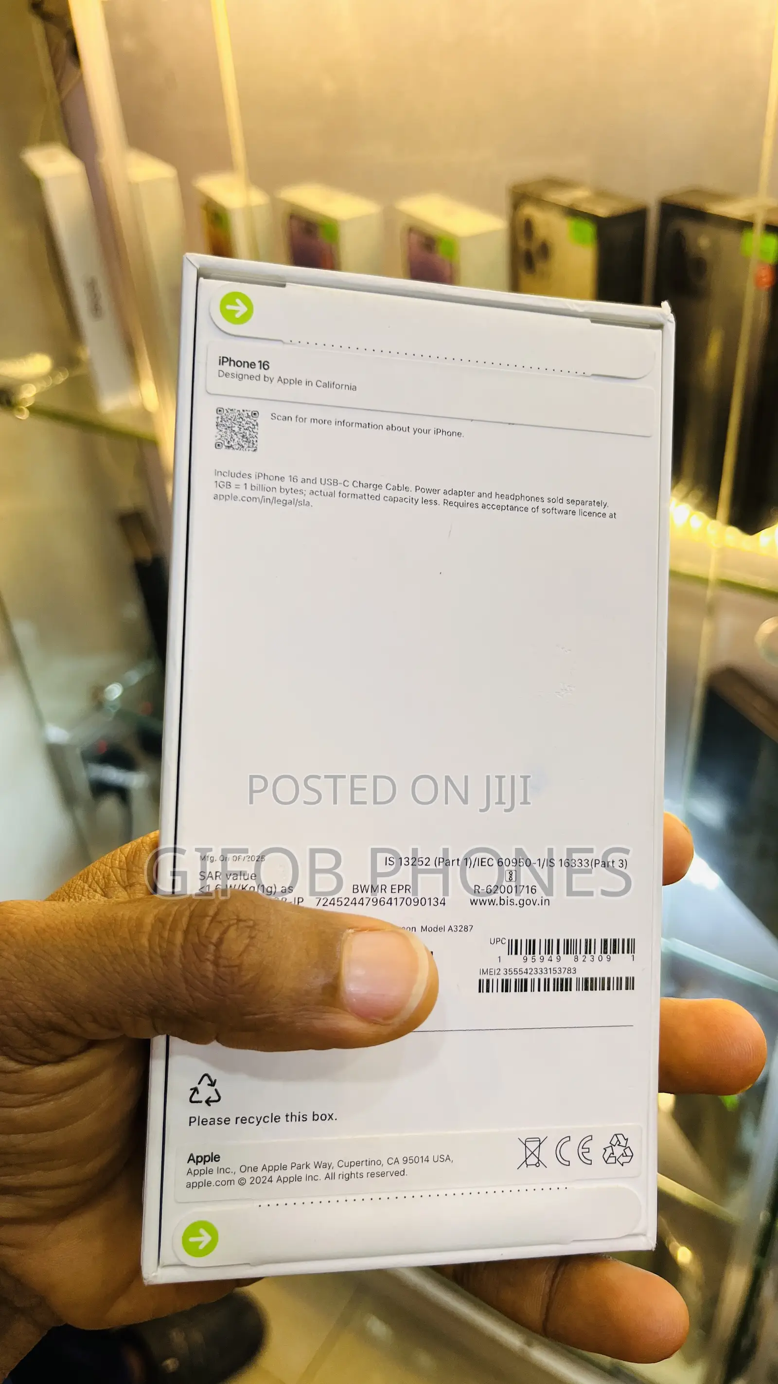 New Apple iPhone 16 256 GB Purple